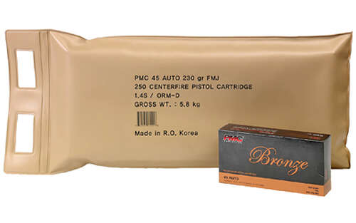 Ammunition PMC Ammunition Bronze 45ACP PMC BRNZ 45ACP 230GR FMJ 5 BX BP